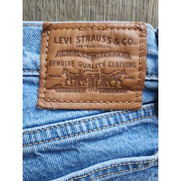 LEVI'S Premium Wedgie Straight Jeans Womens 26 Button Fly Light Blue Denim - Picture 4 of 7